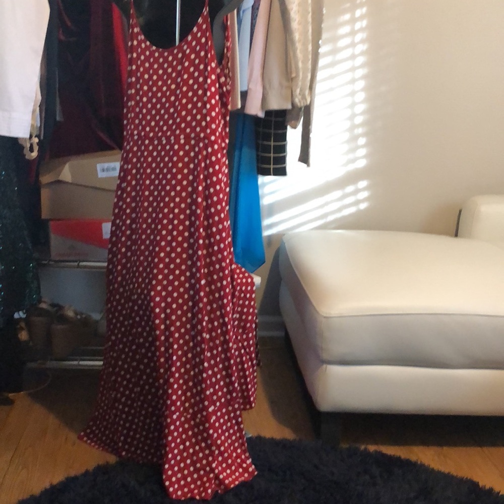 Red maxi dress with white polka dots.🌸🌺🌼🌿NWT - Picture 7 of 7